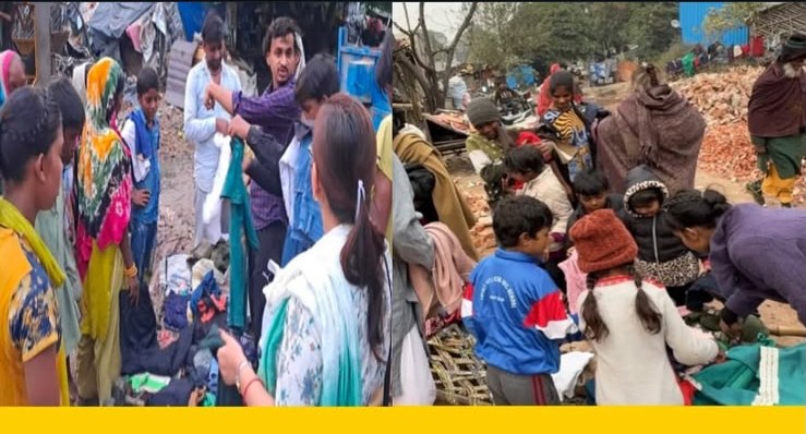 Cloth Mela distribution in Meerut